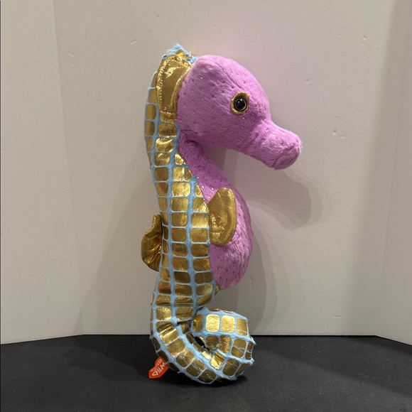 Wild Republic Foilkins Purple Seahorse Stuffed Animal 12" - Picture 1 of 10